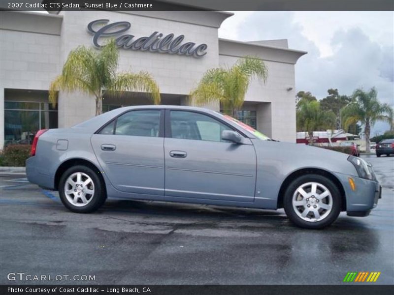 Sunset Blue / Cashmere 2007 Cadillac CTS Sedan