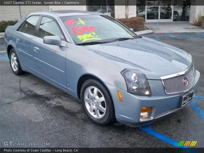 Sunset Blue / Cashmere 2007 Cadillac CTS Sedan
