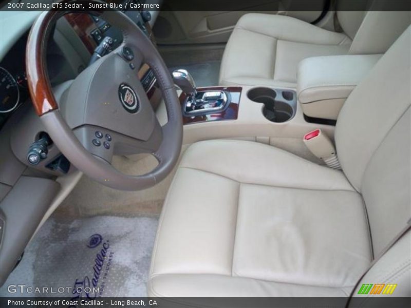 Sunset Blue / Cashmere 2007 Cadillac CTS Sedan
