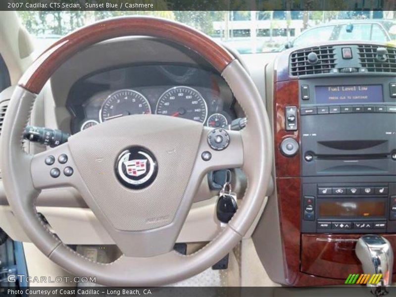 Sunset Blue / Cashmere 2007 Cadillac CTS Sedan