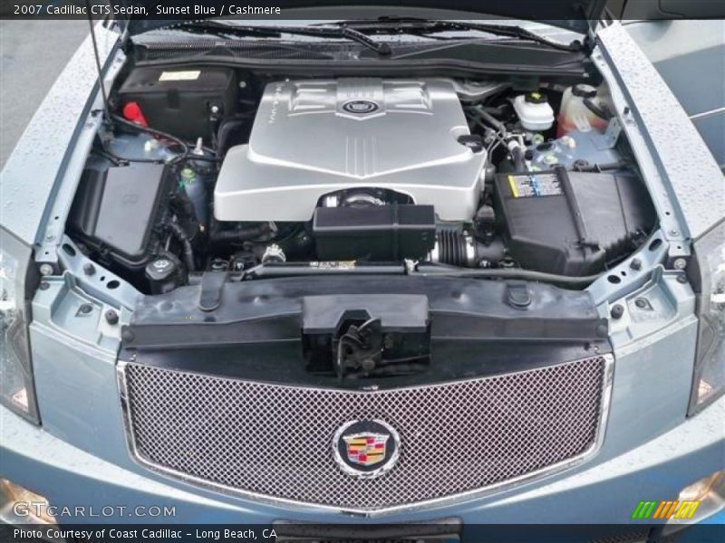 Sunset Blue / Cashmere 2007 Cadillac CTS Sedan