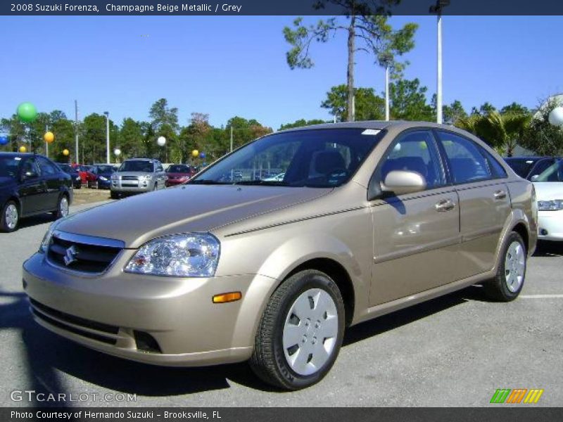 Champagne Beige Metallic / Grey 2008 Suzuki Forenza