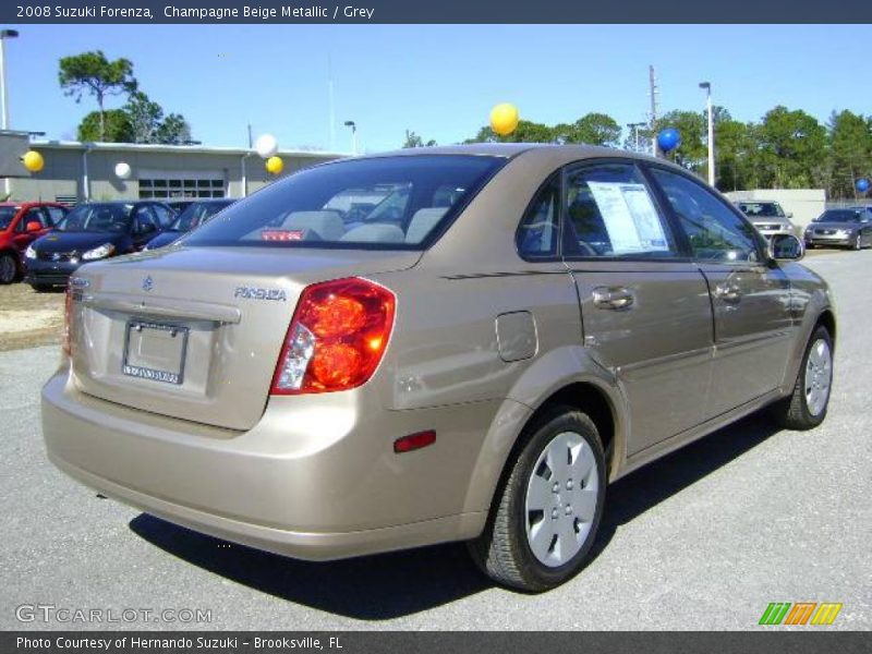 Champagne Beige Metallic / Grey 2008 Suzuki Forenza