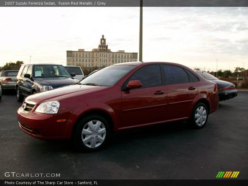 Fusion Red Metallic / Grey 2007 Suzuki Forenza Sedan