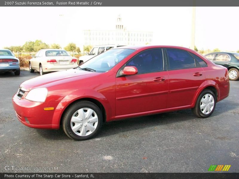 Fusion Red Metallic / Grey 2007 Suzuki Forenza Sedan