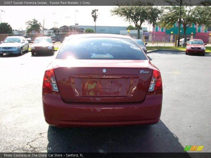 Fusion Red Metallic / Grey 2007 Suzuki Forenza Sedan