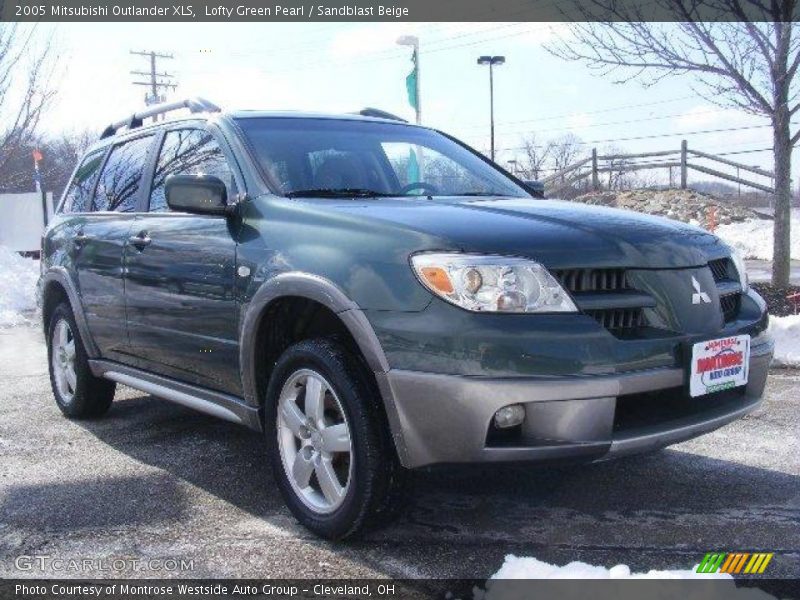 Lofty Green Pearl / Sandblast Beige 2005 Mitsubishi Outlander XLS