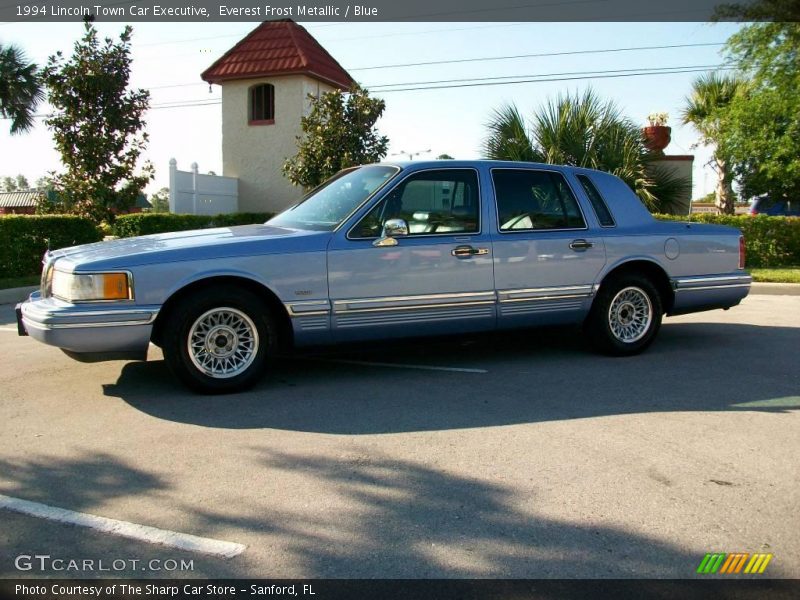 Everest Frost Metallic / Blue 1994 Lincoln Town Car Executive