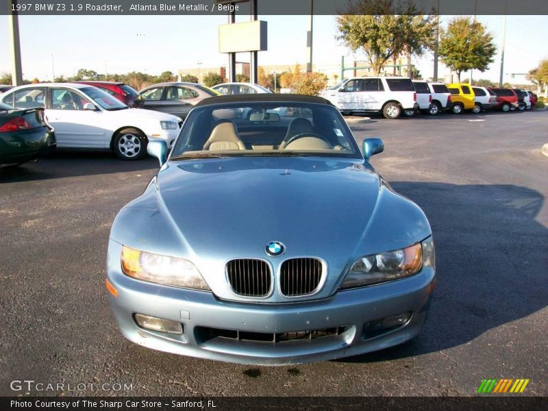 Atlanta Blue Metallic / Beige 1997 BMW Z3 1.9 Roadster