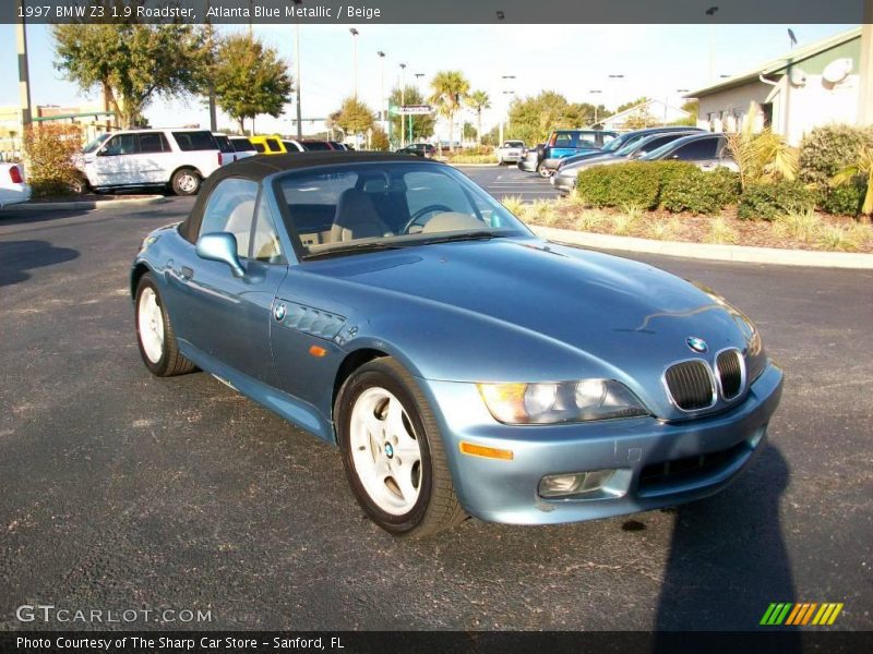 Atlanta Blue Metallic / Beige 1997 BMW Z3 1.9 Roadster