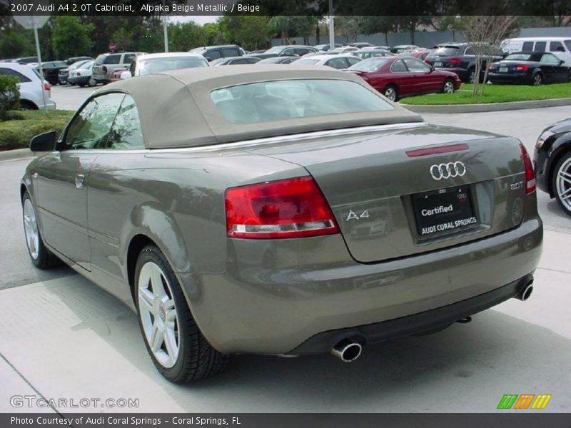 Alpaka Beige Metallic / Beige 2007 Audi A4 2.0T Cabriolet