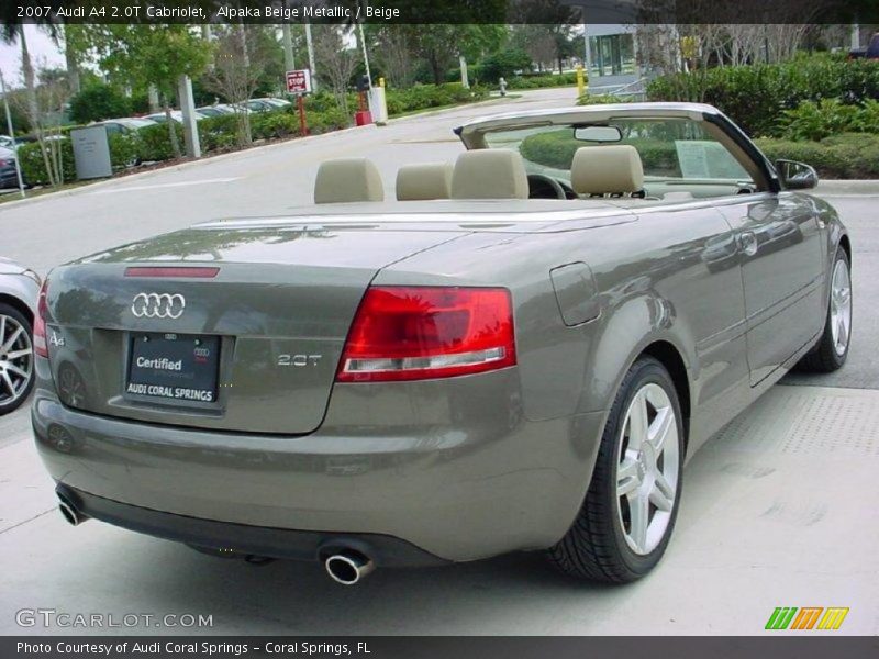 Alpaka Beige Metallic / Beige 2007 Audi A4 2.0T Cabriolet