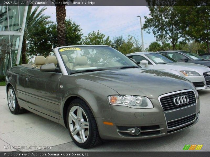 Alpaka Beige Metallic / Beige 2007 Audi A4 2.0T Cabriolet