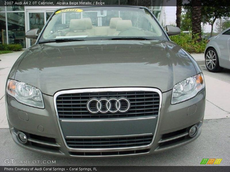 Alpaka Beige Metallic / Beige 2007 Audi A4 2.0T Cabriolet