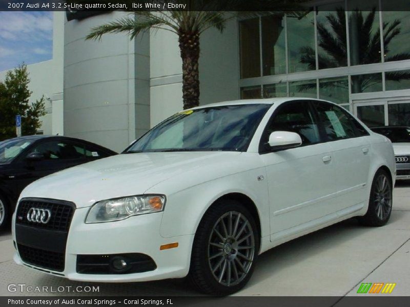 Ibis White / Ebony 2007 Audi A4 3.2 S-Line quattro Sedan