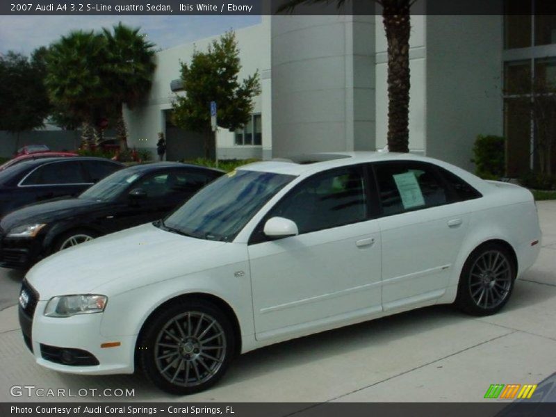 Ibis White / Ebony 2007 Audi A4 3.2 S-Line quattro Sedan