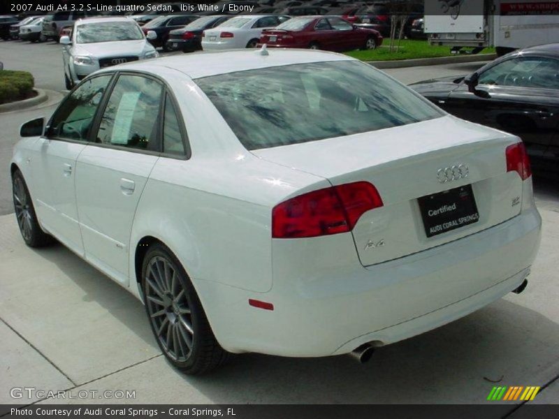 Ibis White / Ebony 2007 Audi A4 3.2 S-Line quattro Sedan