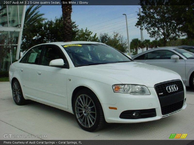 Ibis White / Ebony 2007 Audi A4 3.2 S-Line quattro Sedan