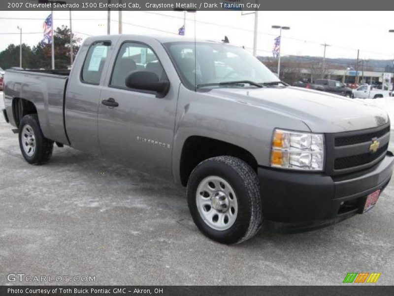 Graystone Metallic / Dark Titanium Gray 2007 Chevrolet Silverado 1500 Extended Cab