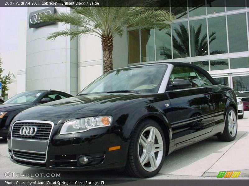 Brilliant Black / Beige 2007 Audi A4 2.0T Cabriolet