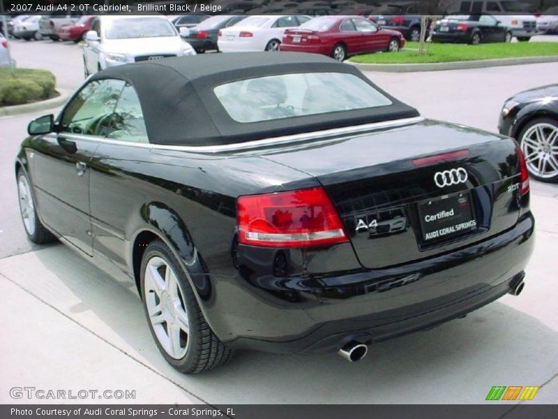 Brilliant Black / Beige 2007 Audi A4 2.0T Cabriolet