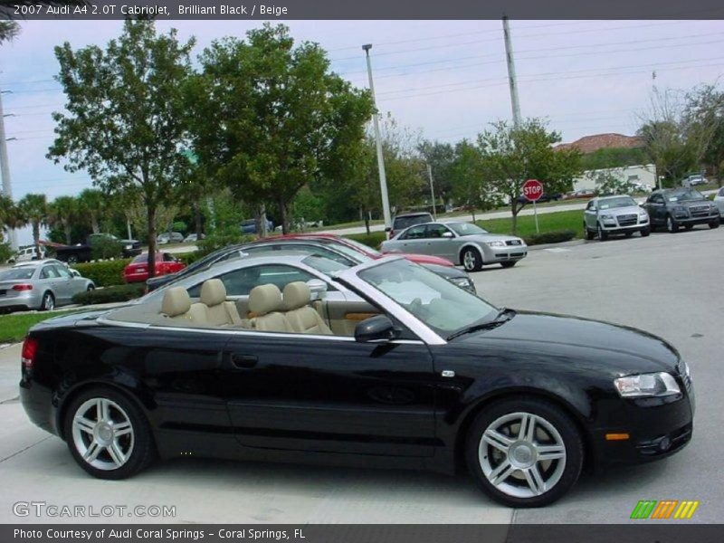 Brilliant Black / Beige 2007 Audi A4 2.0T Cabriolet