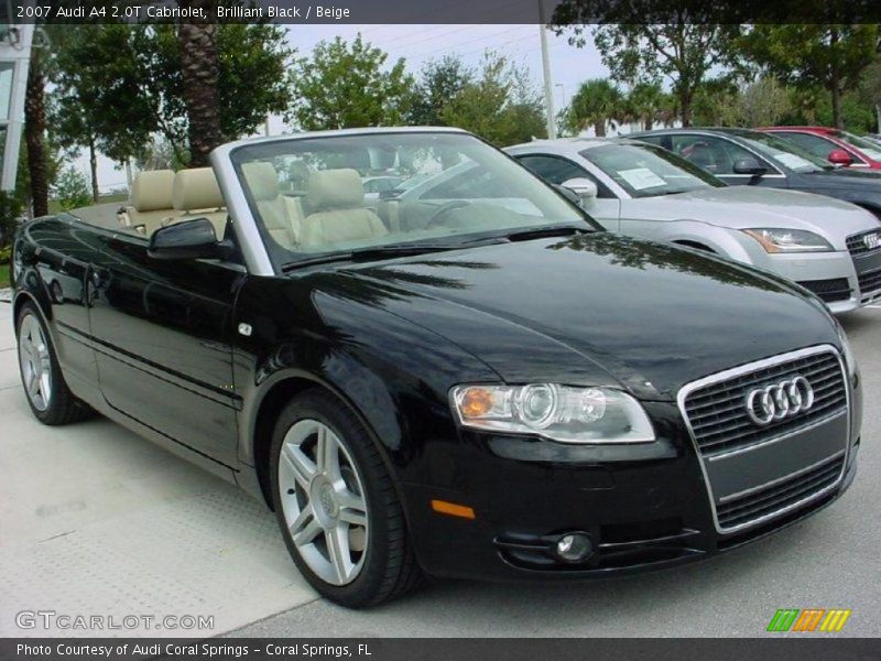 Brilliant Black / Beige 2007 Audi A4 2.0T Cabriolet