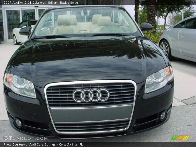 Brilliant Black / Beige 2007 Audi A4 2.0T Cabriolet