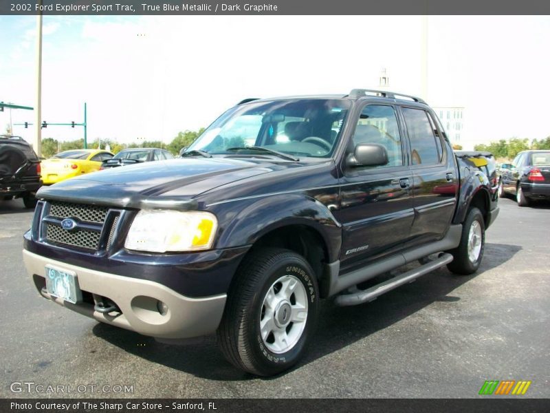 True Blue Metallic / Dark Graphite 2002 Ford Explorer Sport Trac