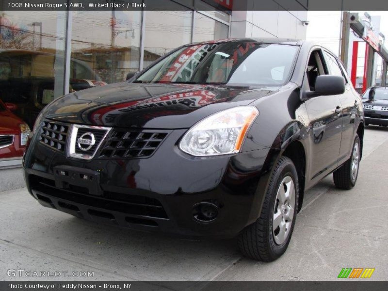 Wicked Black / Black 2008 Nissan Rogue S AWD