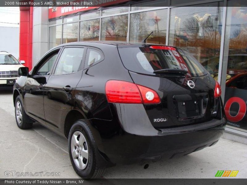 Wicked Black / Black 2008 Nissan Rogue S AWD