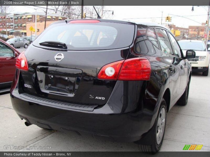 Wicked Black / Black 2008 Nissan Rogue S AWD