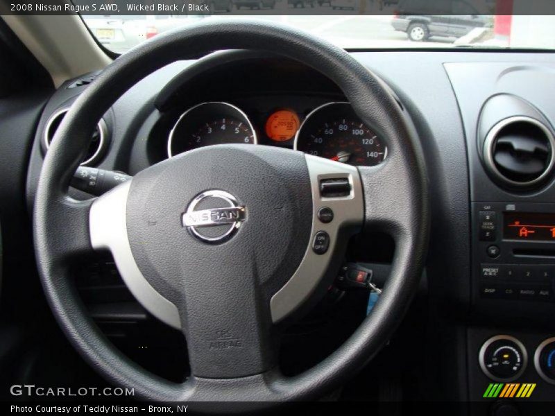 Wicked Black / Black 2008 Nissan Rogue S AWD