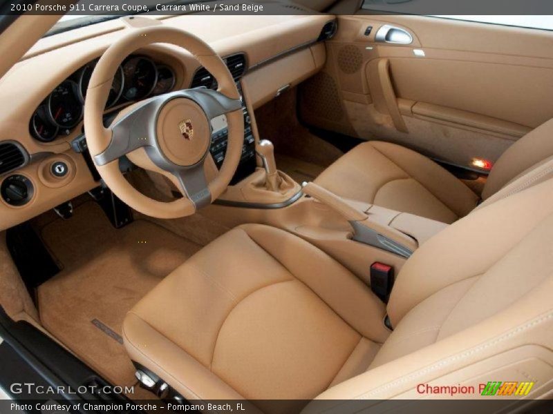 Carrara White / Sand Beige 2010 Porsche 911 Carrera Coupe