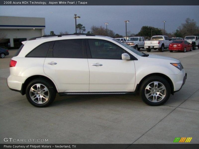 Aspen White Pearl / Taupe 2008 Acura MDX Technology