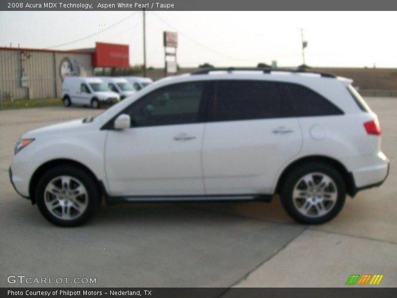 Aspen White Pearl / Taupe 2008 Acura MDX Technology