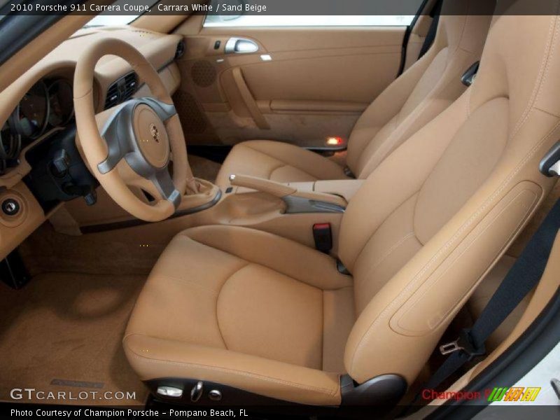 Carrara White / Sand Beige 2010 Porsche 911 Carrera Coupe