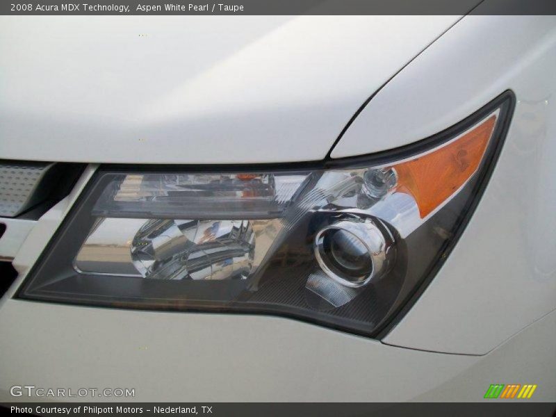 Aspen White Pearl / Taupe 2008 Acura MDX Technology