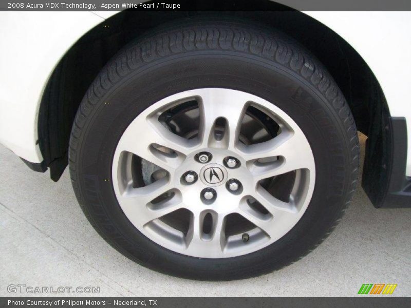 Aspen White Pearl / Taupe 2008 Acura MDX Technology
