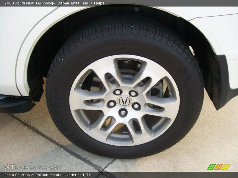 Aspen White Pearl / Taupe 2008 Acura MDX Technology