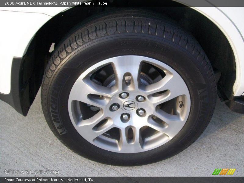Aspen White Pearl / Taupe 2008 Acura MDX Technology
