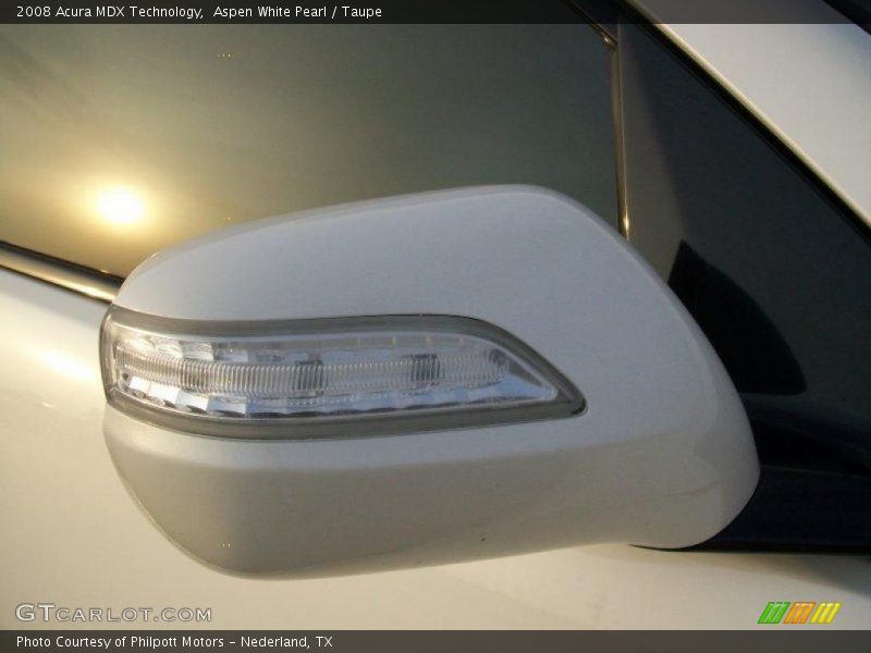 Aspen White Pearl / Taupe 2008 Acura MDX Technology