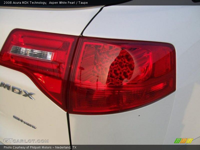 Aspen White Pearl / Taupe 2008 Acura MDX Technology