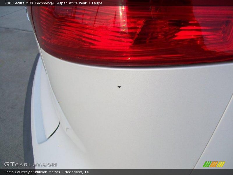 Aspen White Pearl / Taupe 2008 Acura MDX Technology
