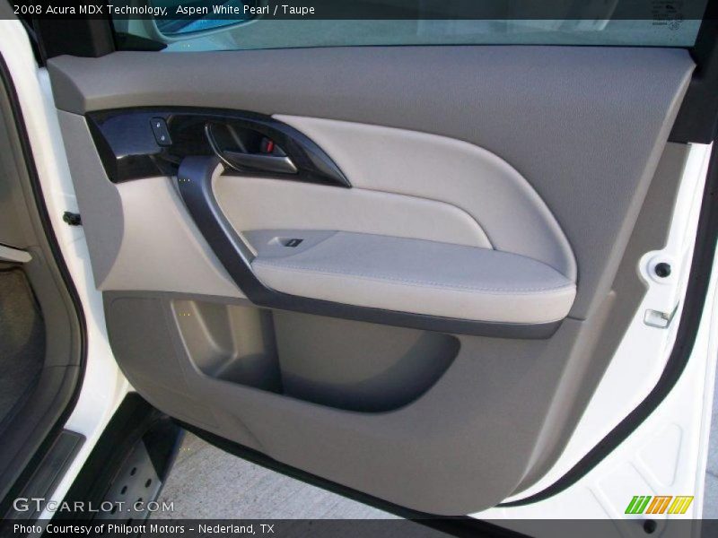 Aspen White Pearl / Taupe 2008 Acura MDX Technology