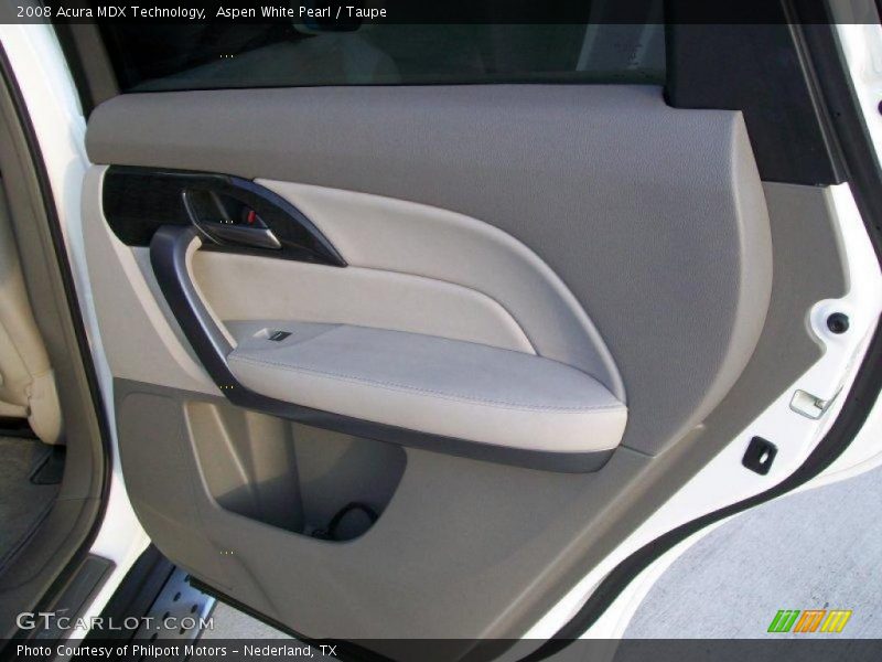 Aspen White Pearl / Taupe 2008 Acura MDX Technology