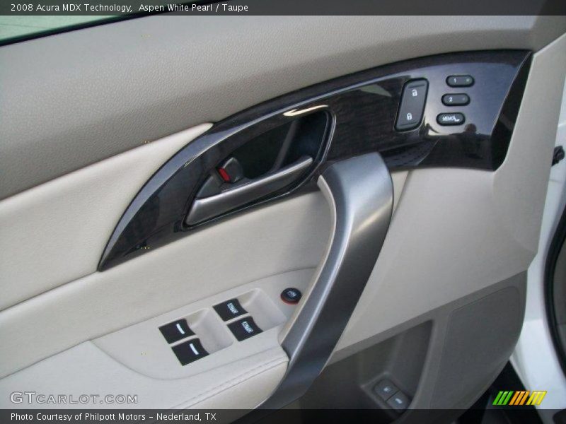 Aspen White Pearl / Taupe 2008 Acura MDX Technology