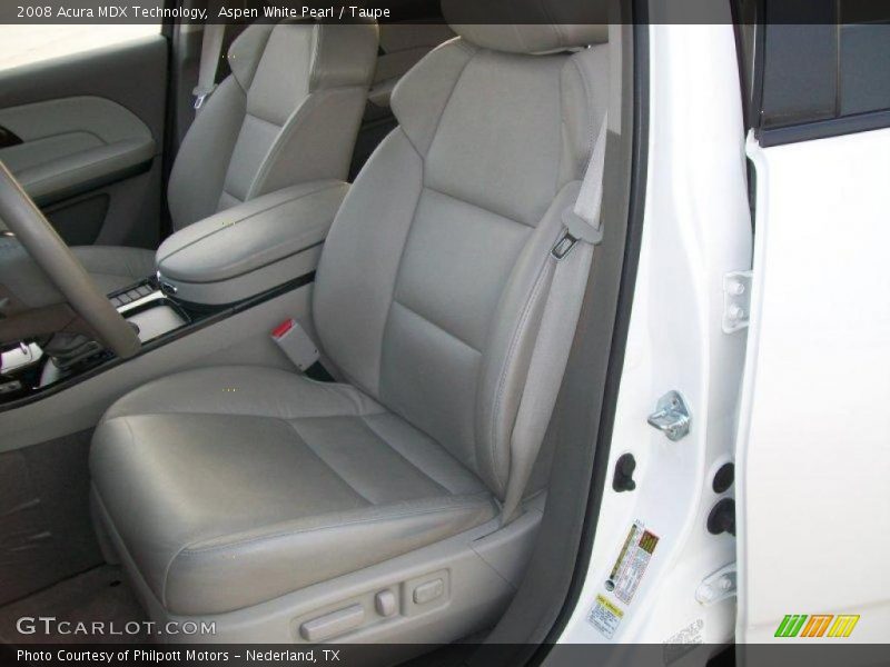 Aspen White Pearl / Taupe 2008 Acura MDX Technology