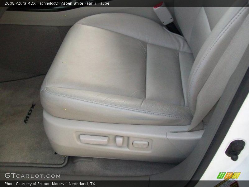 Aspen White Pearl / Taupe 2008 Acura MDX Technology