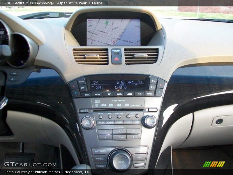 Aspen White Pearl / Taupe 2008 Acura MDX Technology